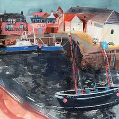 Windswept Dunbar Harbour Card