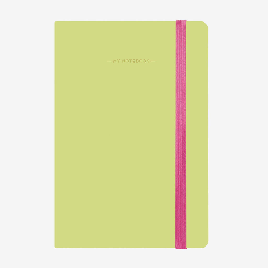 Medium Lime Green Squared Notebook