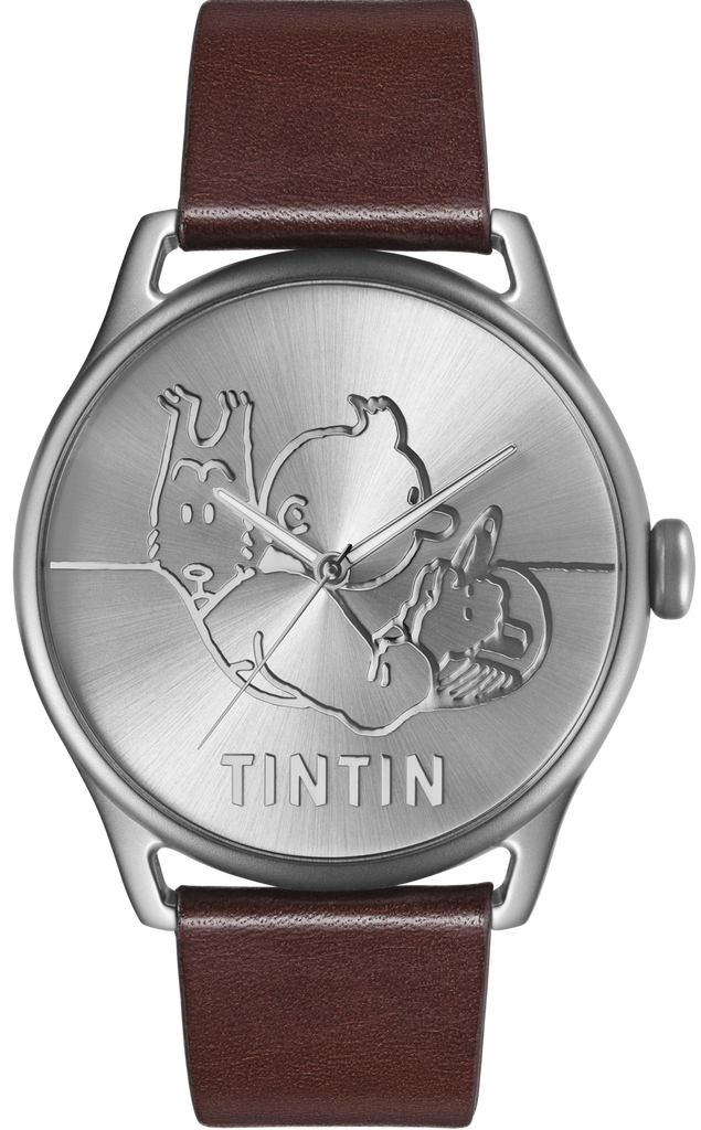 Tintin Watch - Classic Car - Stainless Steel and Brown
