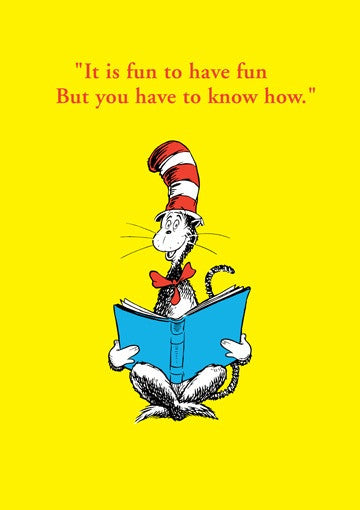 Cat In The Hat Reading Card