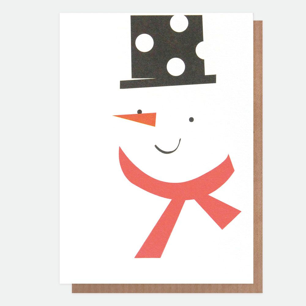 Merry Christmas Neon Snowman Charity Pack of 5 Cards