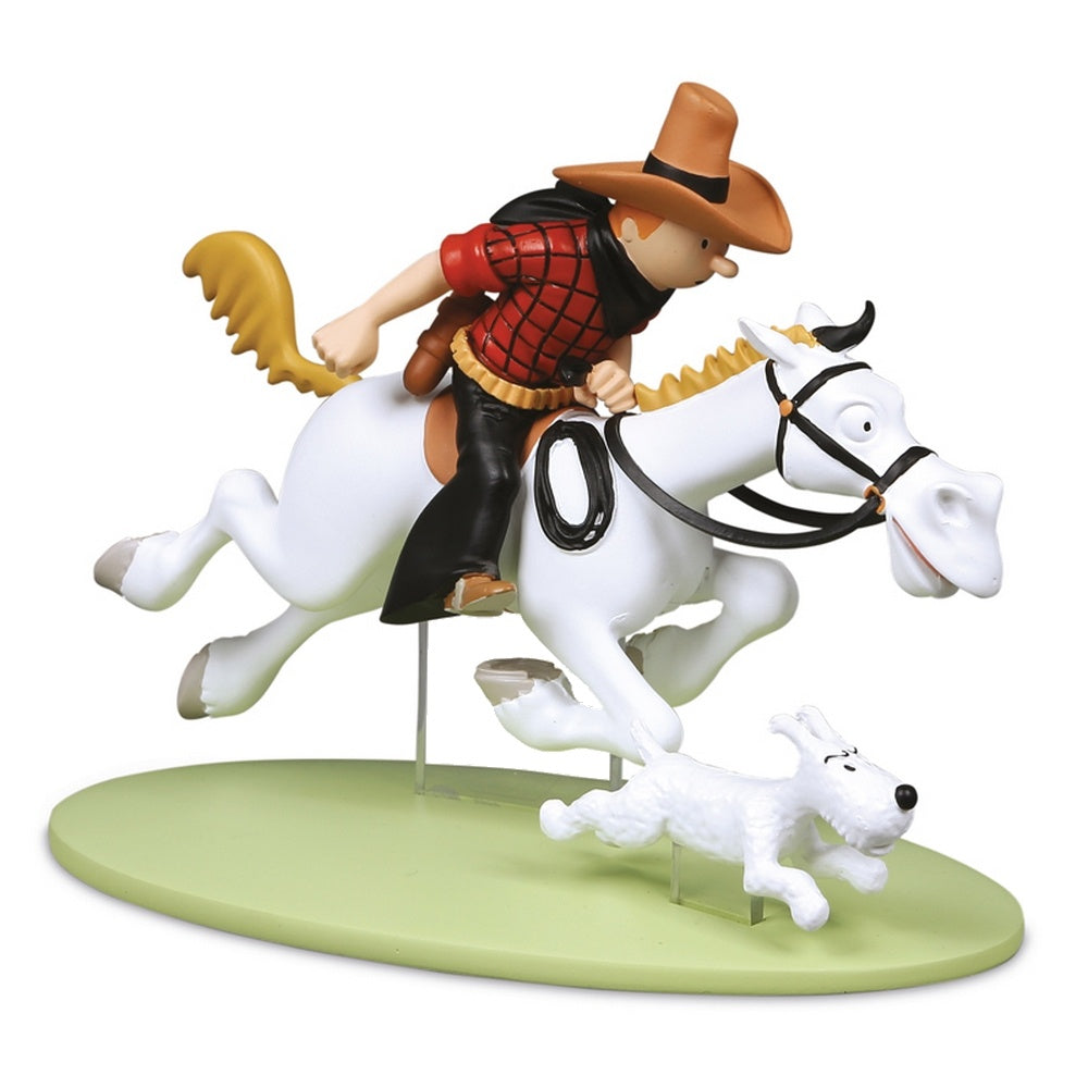 Cowboy Tintin and Snowy Polyresin Model