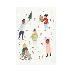 Festive Fun People Christmas Card