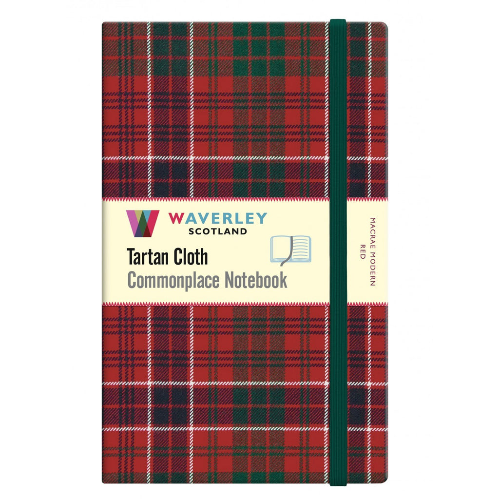 Tartan Cloth Notebook - MacRae Modern Red (Large)