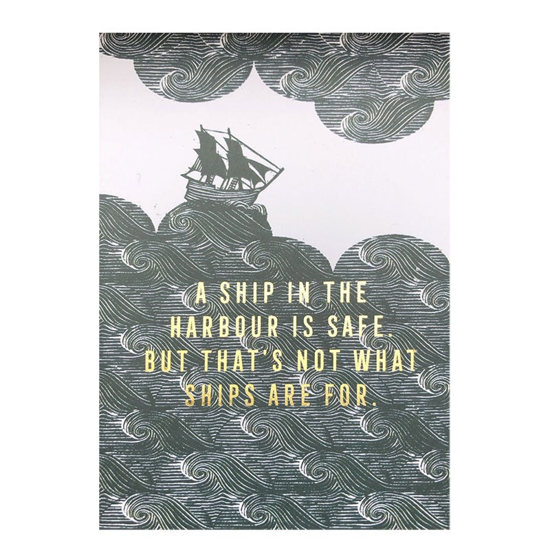 A Ship In The Harbour Card