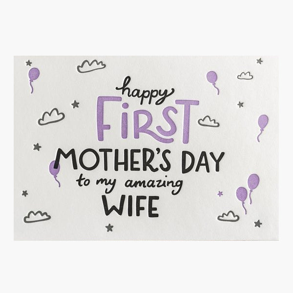 Happy First Mother’s Day to My Amazing Wife Card Paper Tiger