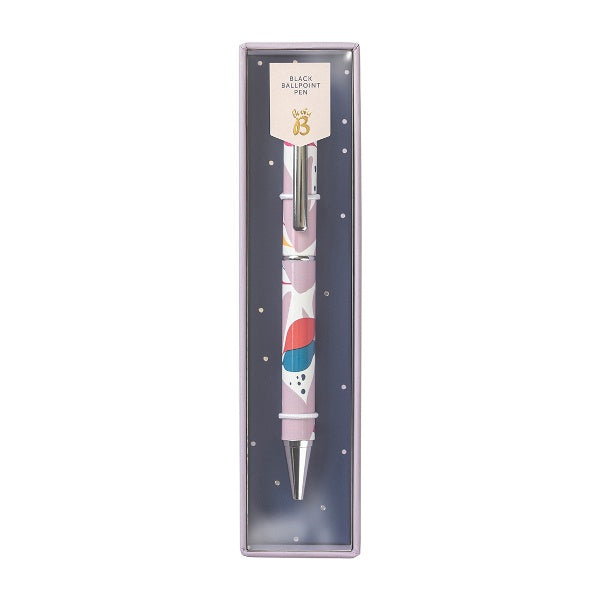 Busy B Floral Ballpoint Pen Black