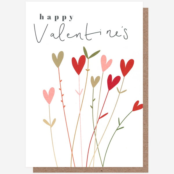 Happy Valentine's Heart Flowers Card