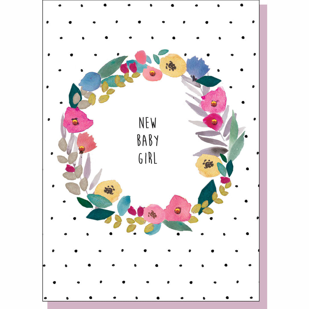 New Baby Card - Girl Floral