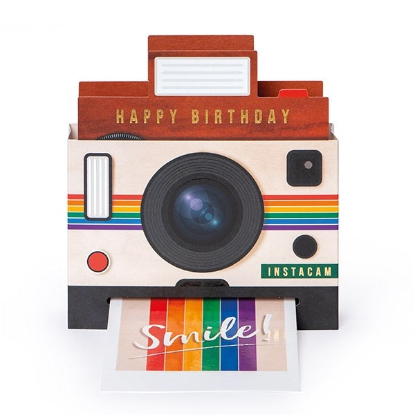 Fold Out Birthday Camera Card