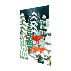 Fox and Cub Laser Cut Card