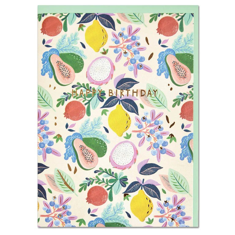 Fruit Pattern Birthday Card