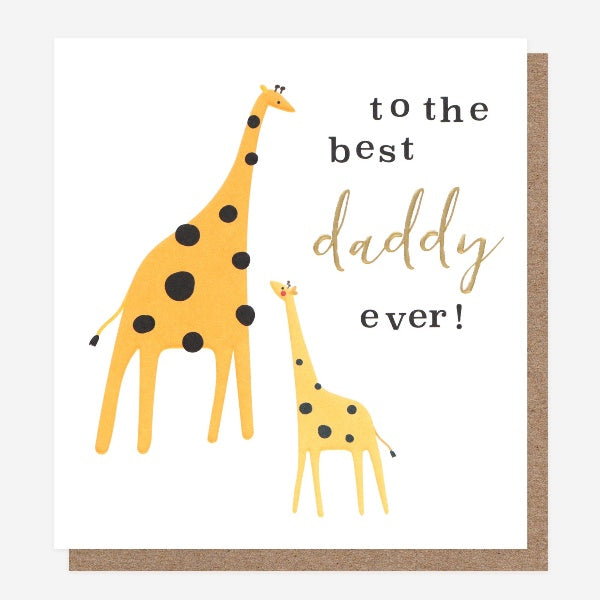 Best Daddy Ever Giraffes Card
