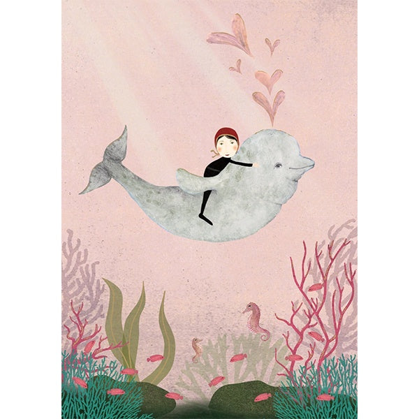 Dolphin Hearts Card