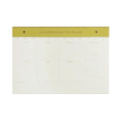 Weekly Notepad Matcha - According To Plan