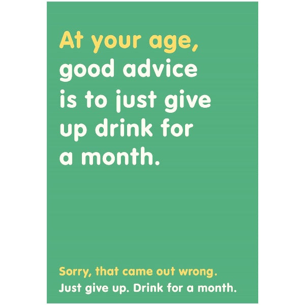 Drink For a Month Birthday Card
