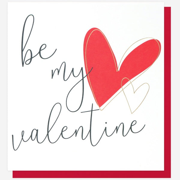 Be My Valentine Red Heart Card