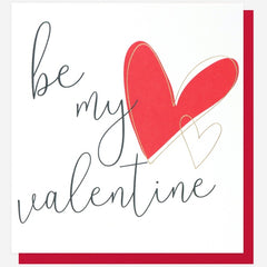 Be My Valentine Red Heart Card