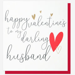 Happy Valentine's Darling Husband Card