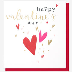 Happy Valentine's Day Heart Foiled Card