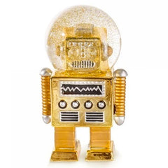 The Robot Gold Snow Globe