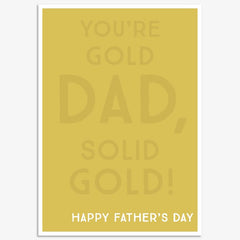 Solid Gold Father's Day Card