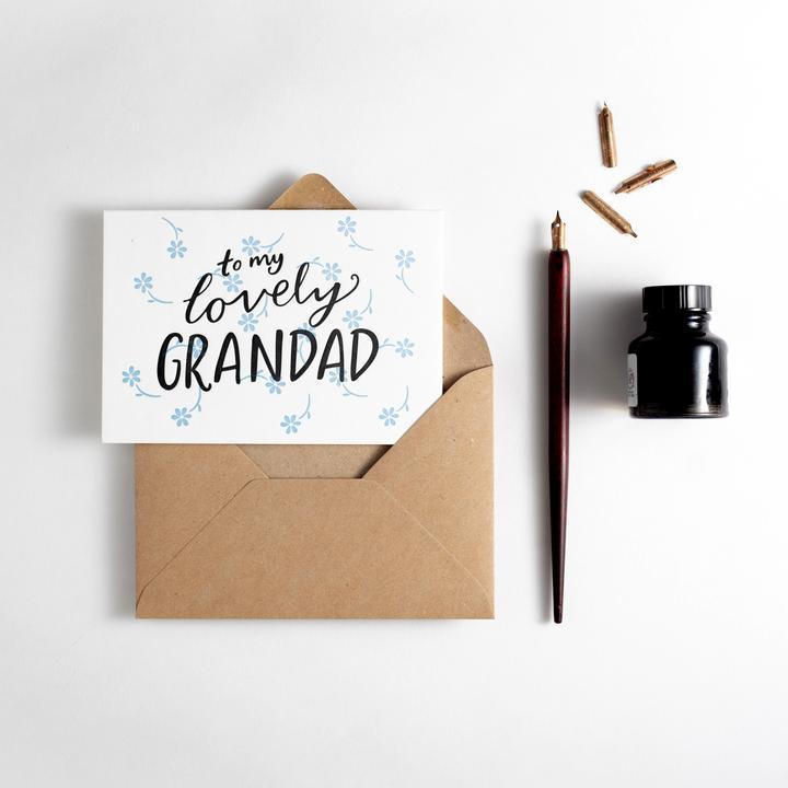 To My Lovely Grandad Letterpress Card