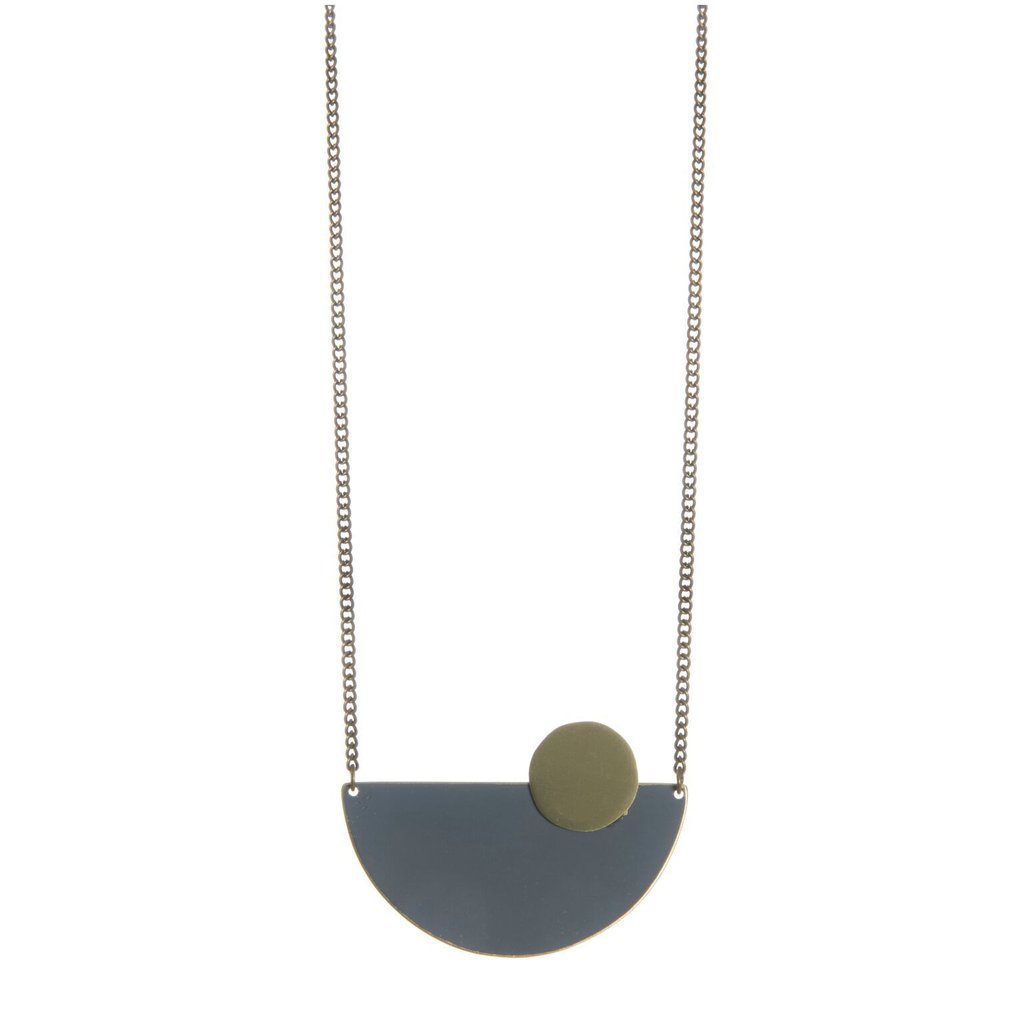 Grey Semi Circle Pendant
