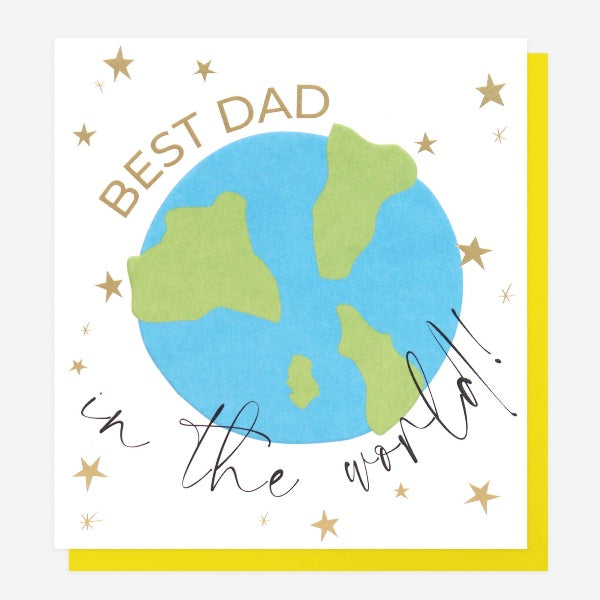 Best Dad in the World Earth Card