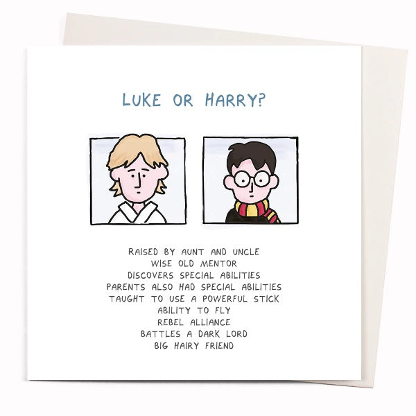 Luke or Harry Card