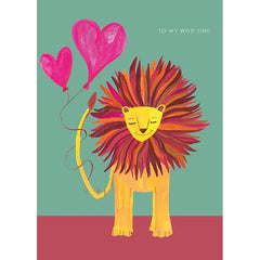 To My Wild One Lion Card