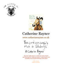 Shannon Hello, Horse Happy Birthday Card by Catherine Rayner