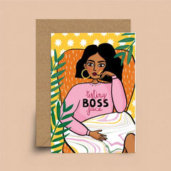 Resting Boss Face Maya Card