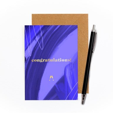 Congratulations! Purple Foiled Card