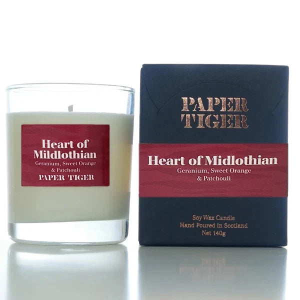 Paper Tiger Heart of Midlothian Geranium, Sweet Orange & Patchouli Medium Candle