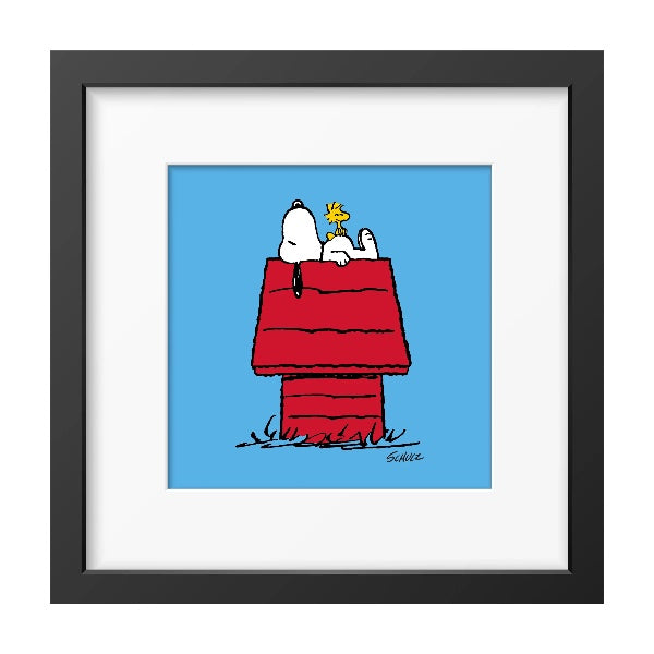 Snoopy House Framed Print 12x12 Paper Tiger