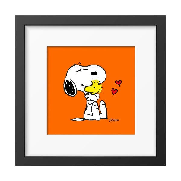 Snoopy Hugs Framed Print 12x12
