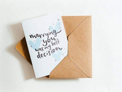 Marrying You Was My Best Decision Letterpress Card