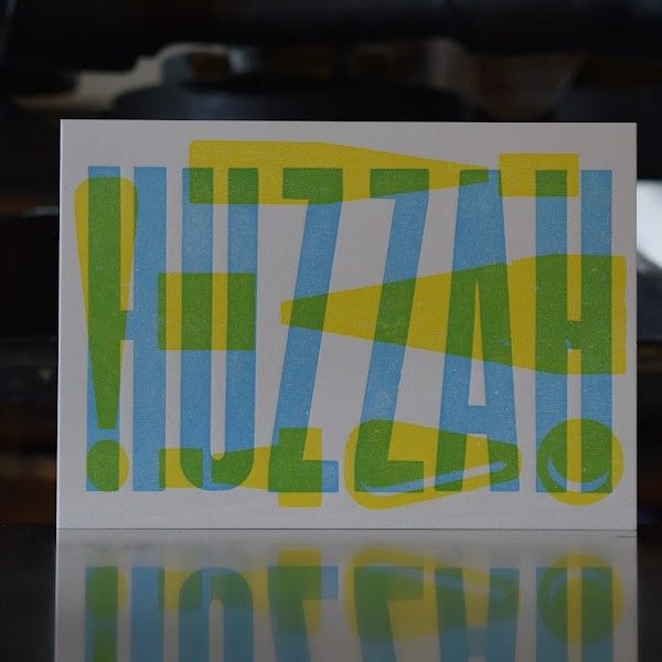Huzzah! Letterpress Celebration Card