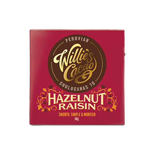 70% Peruvian Dark Chocolate with Hazelnut Raisin