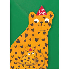 Best Dad Die Cut Leopard Card