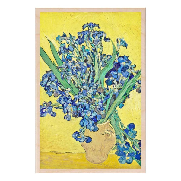 Van Gogh Irises Wooden Postcard