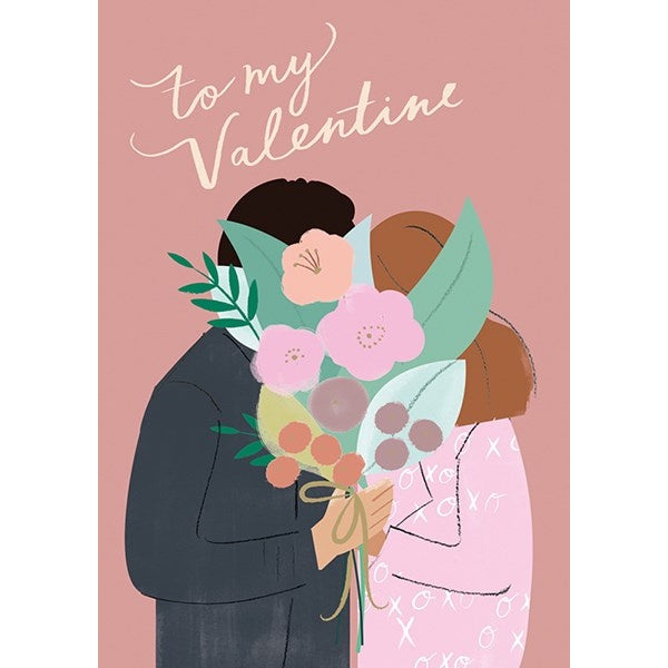 To My Valentine Bouquet Card