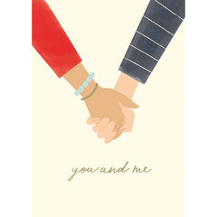 You And Me Holding Hands Card