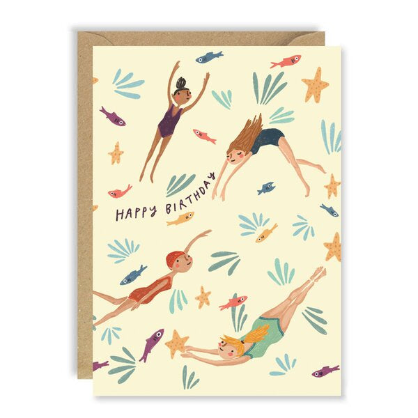 Swimming Birthday Card