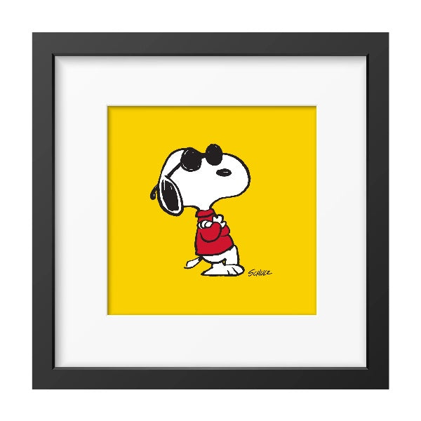 Snoopy Joe Cool Framed Print 12x12 - Paper Tiger