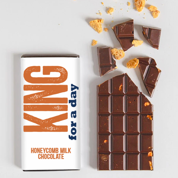 Paper Tiger King For a Day Honeycomb Milk Chocolate Bar
