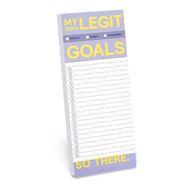 My Legit Goals Slim Pad