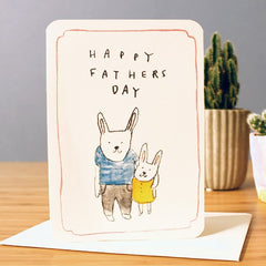 Happy Fathers Day Rabbits Card