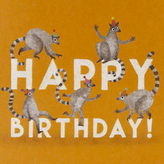 Happy Birthday Lemurs Card